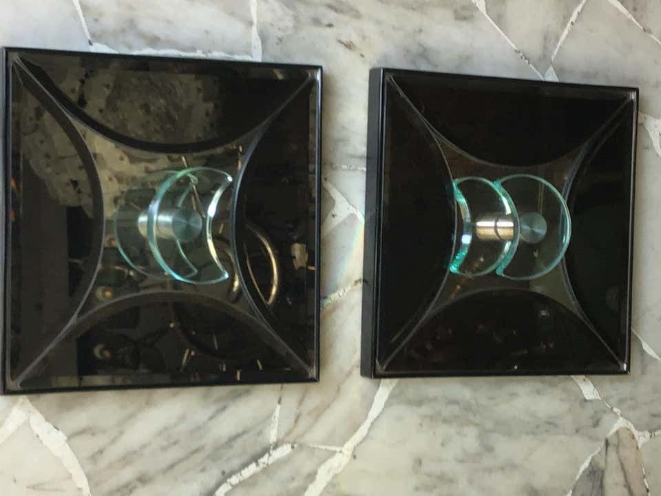 Furniture Fontana Arte Coat Hanger For Entrance Or Bathroom Metal Crome Wood Glass 1970 It photo
