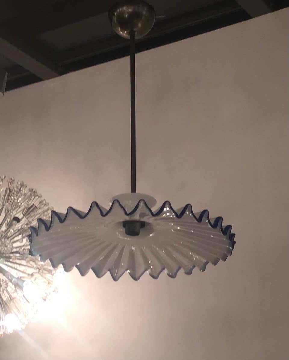 Venini “Toni Zuccheri “ Chandelier Murano Glass Metal Crome, 1960, Italy photo furniture