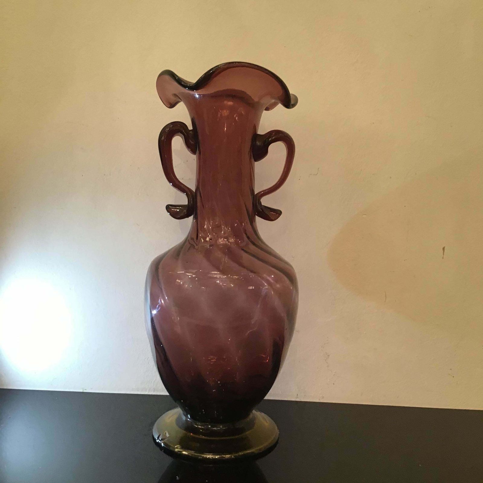 photo vintage Martinuzzi Vase Murano Glass 1940 Italy