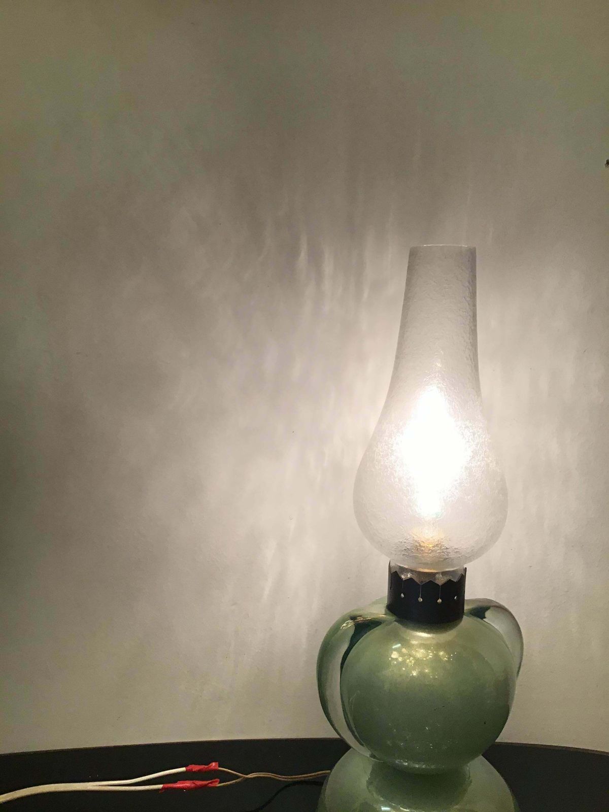 photo for sale Archimede Segusoseguso Table Lamp Brass Murano Glass 1959 Italy