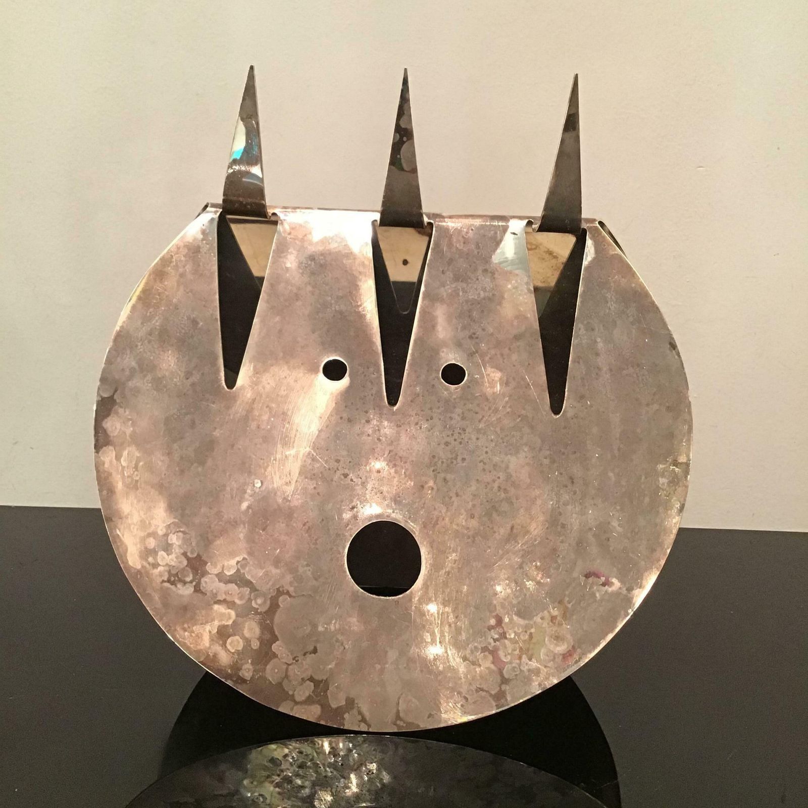 4347.0 Gio Ponti “Sabattini “ La Luna Strega Silver Metal 1978 Italy photo