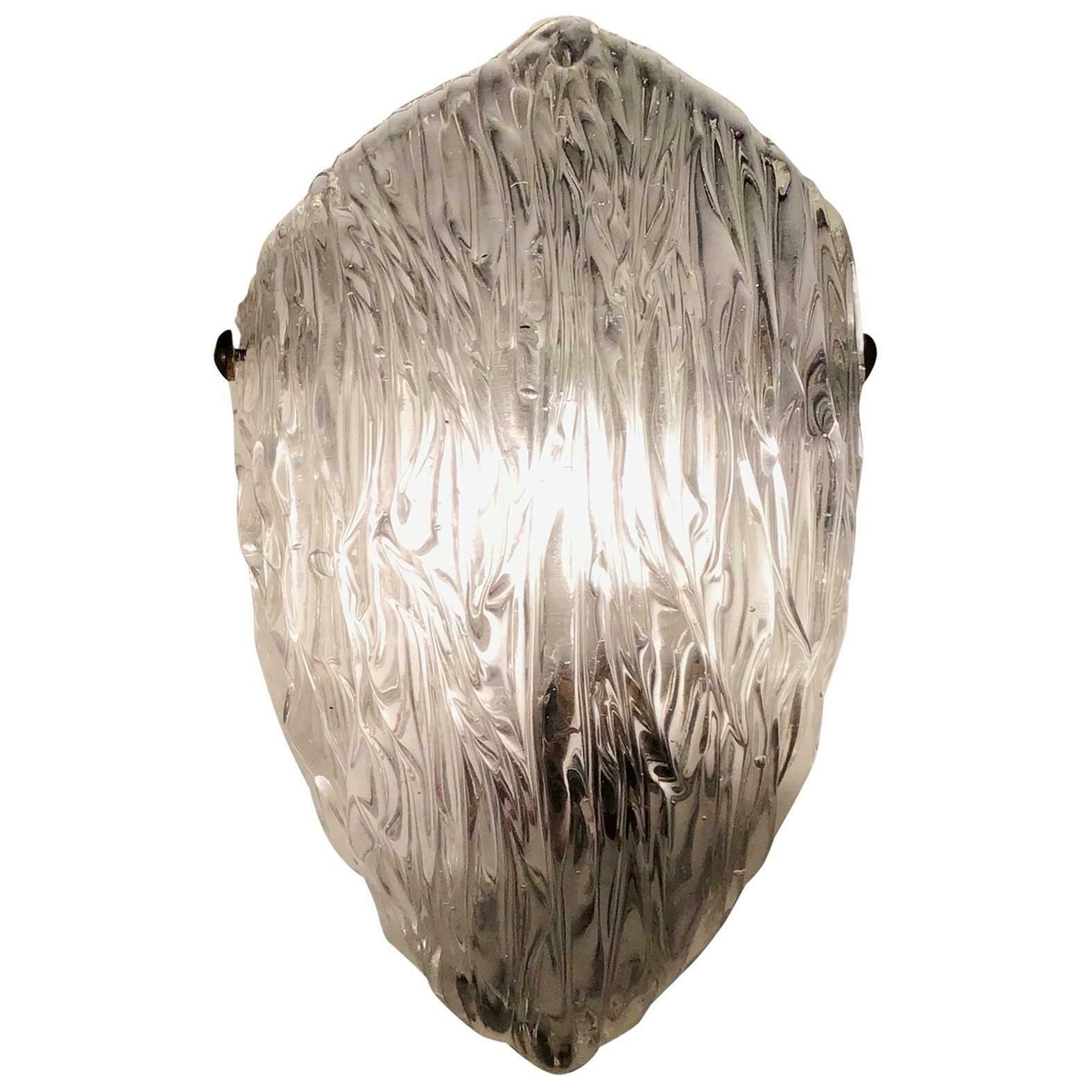 Venini Toni Zuccheri Sconces Murano Glass Brass 1952 Italy