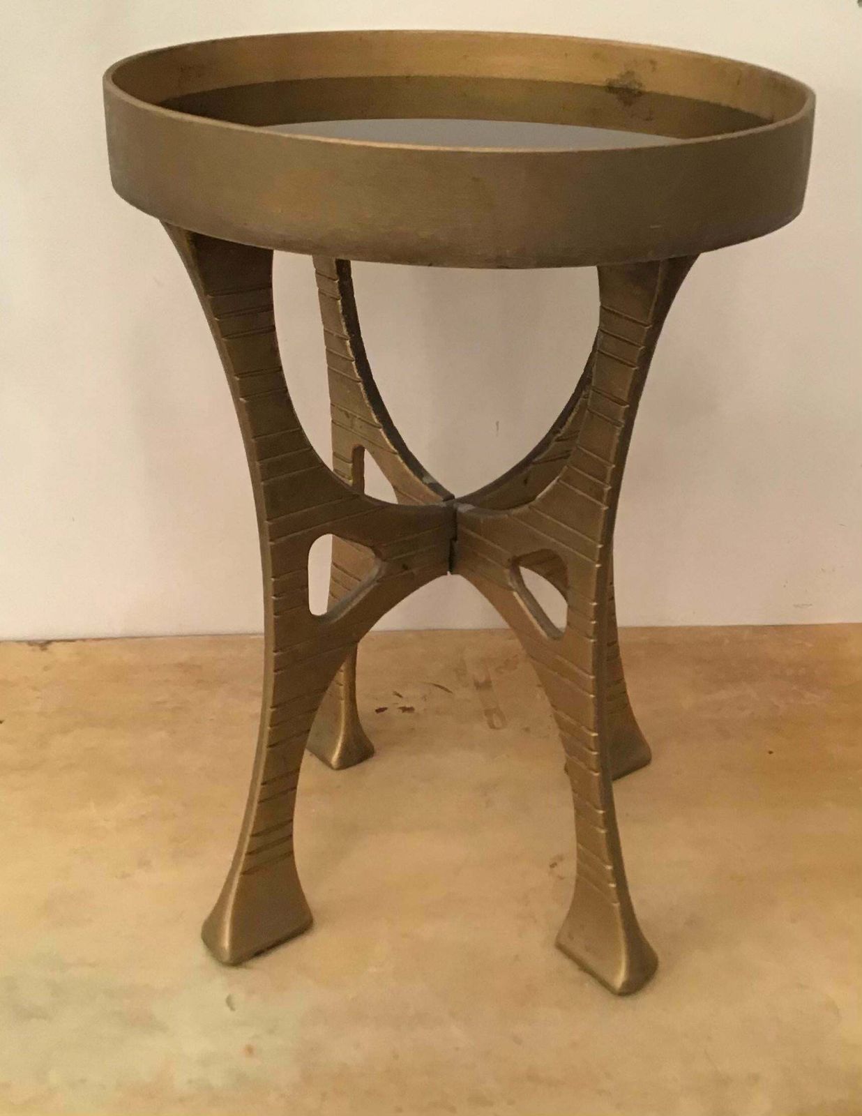photo for sale Gabriella Crespi “Stile”Brass Opaline Glass, 1960, Italy