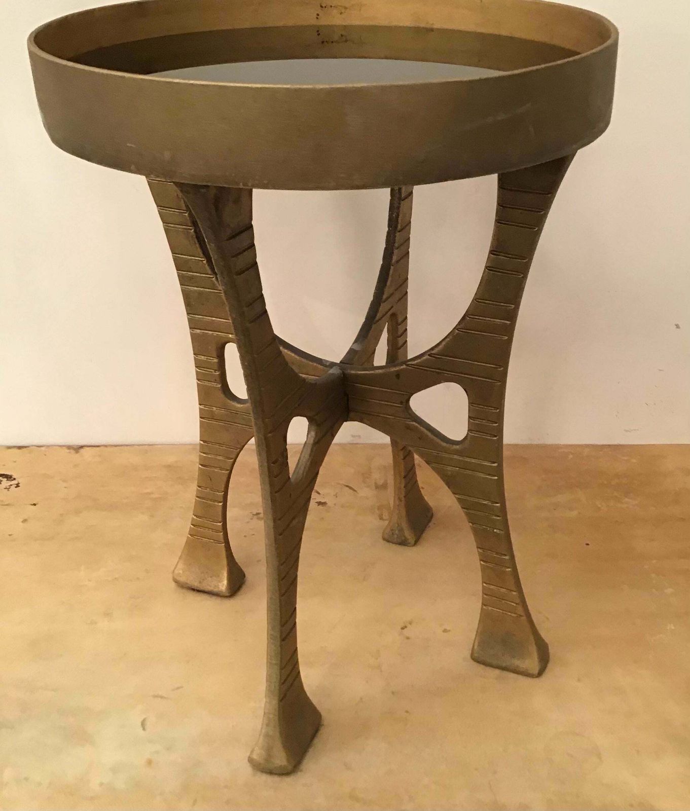 2260.0 Gabriella Crespi “Stile”Brass Opaline Glass, 1960, Italy photo
