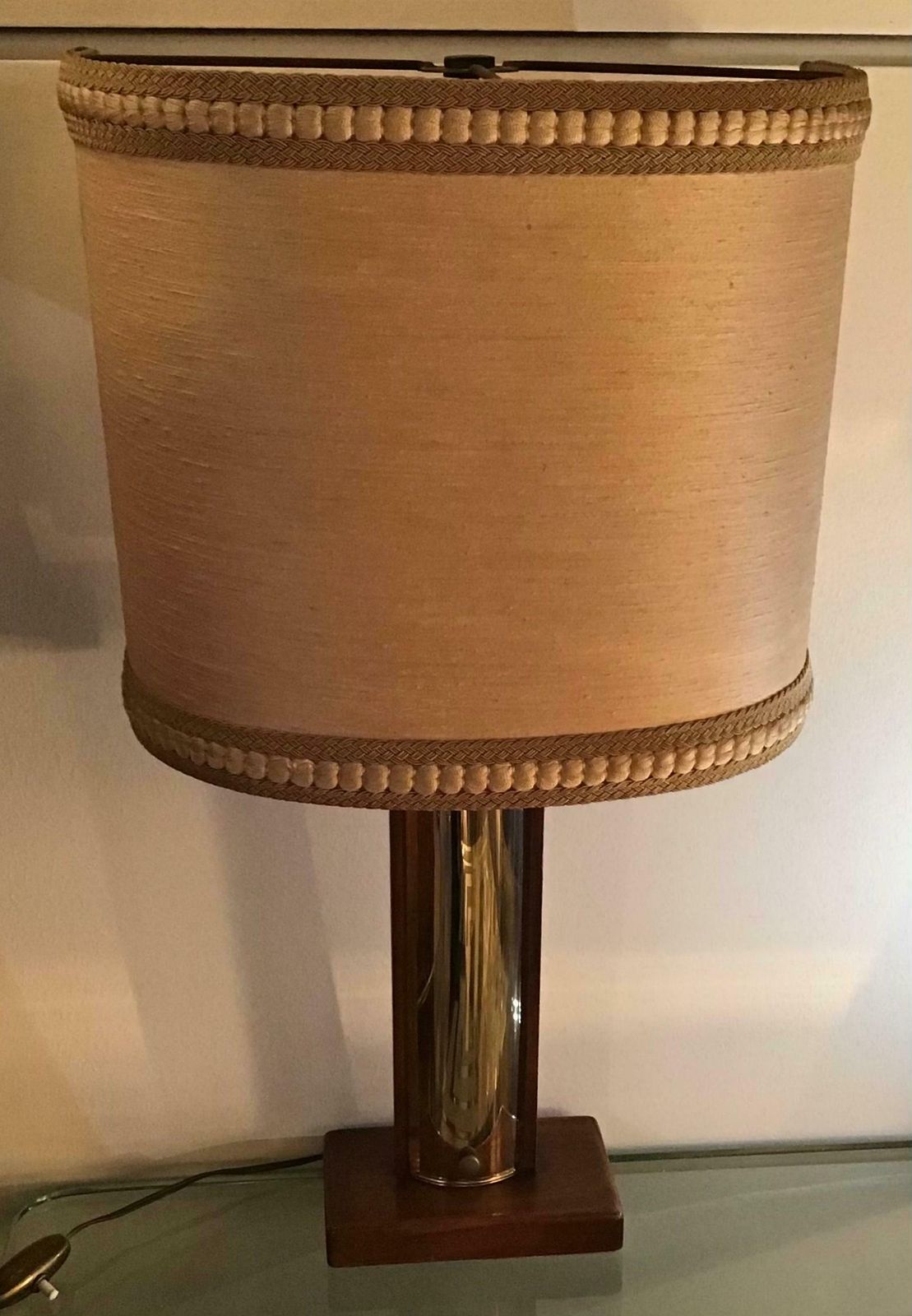 Fontana Arte “Pietro Chiesa “ Table Lamp Coloured Convex Mirrored Glass Brass It photo 10849.0