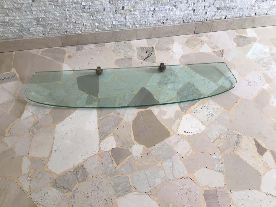 photo for sale Fontana Arte Consolle Brass Glass, 1950, Italy