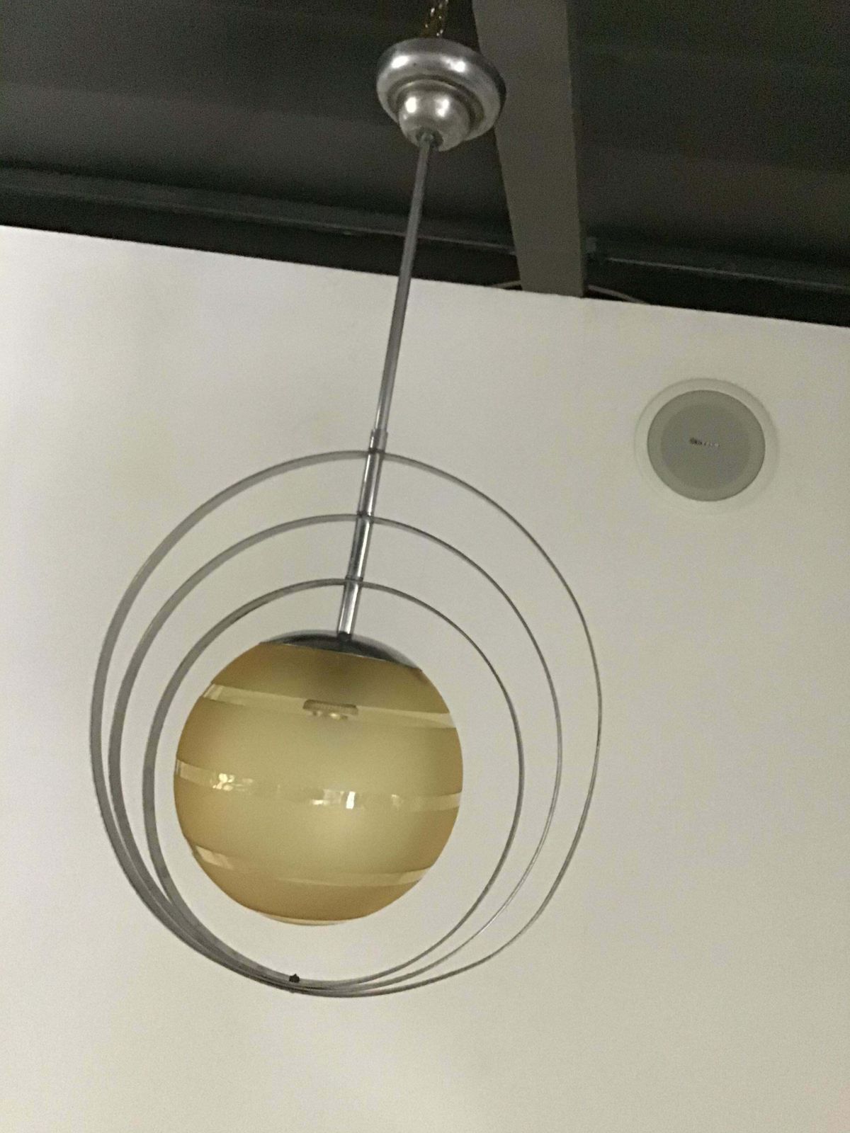 Venini Chandelier Glass Metal Crome, 1940, Italy photo Lighting