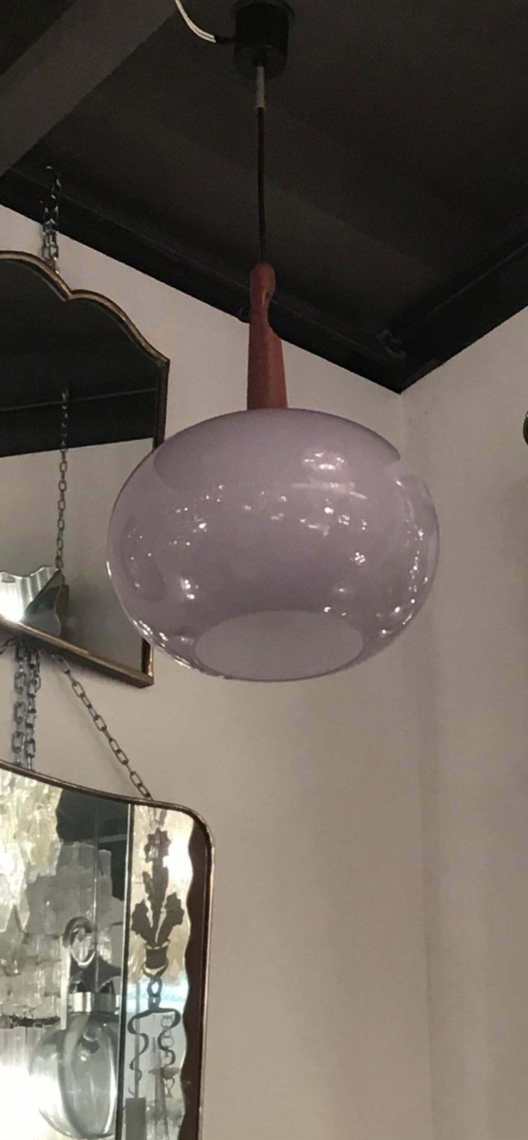 1266.0 Vistosi Chandelier Murano Wood 1960 Italy photo
