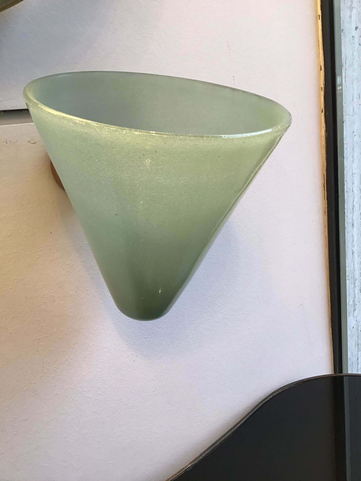 Venini Carlo Scarpa Sconce Murano Glass Copper Plated Brass, 1930, Italy photo 3164.0