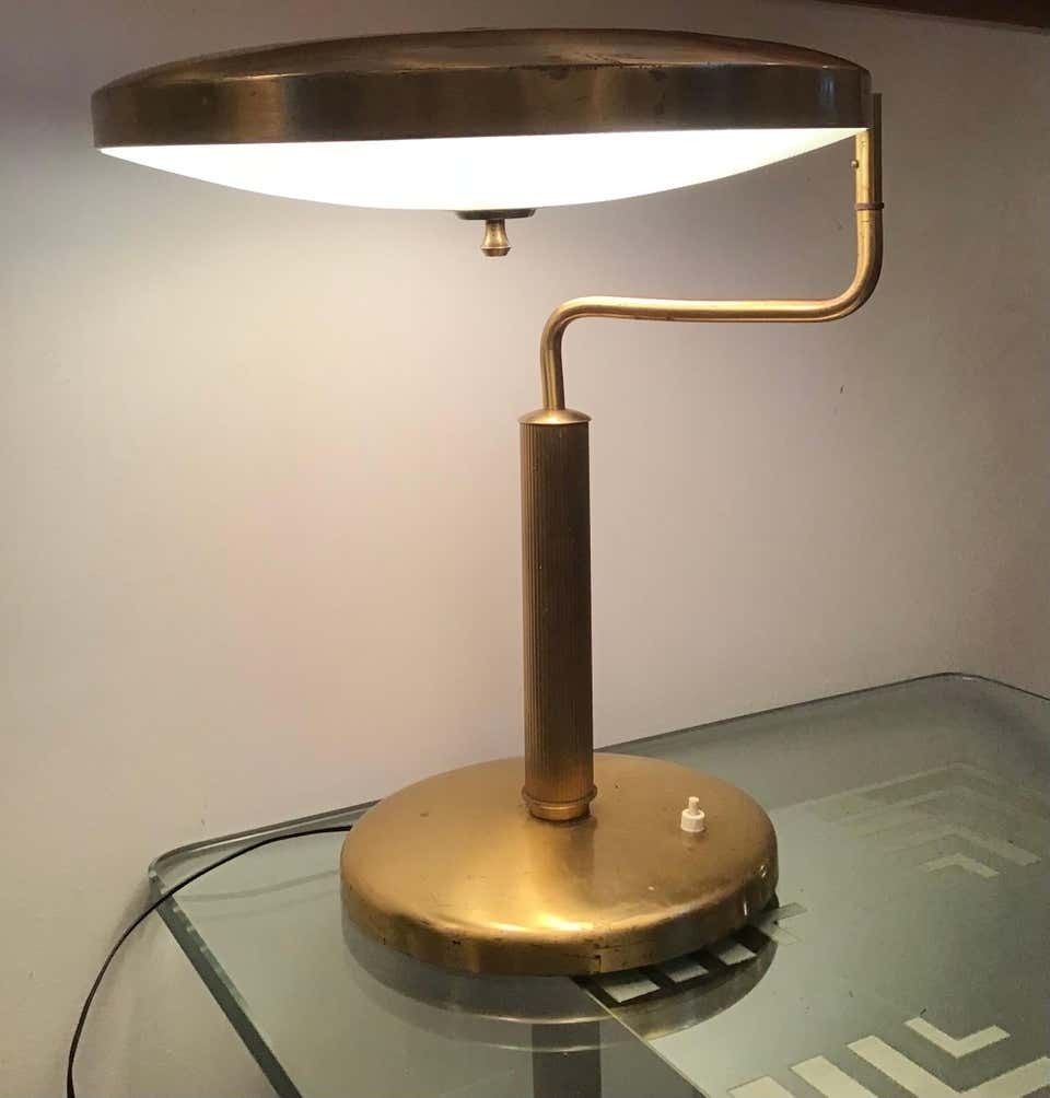 Fontana Arte Table Lamp Brass Glass, 1950, Italy photo buy