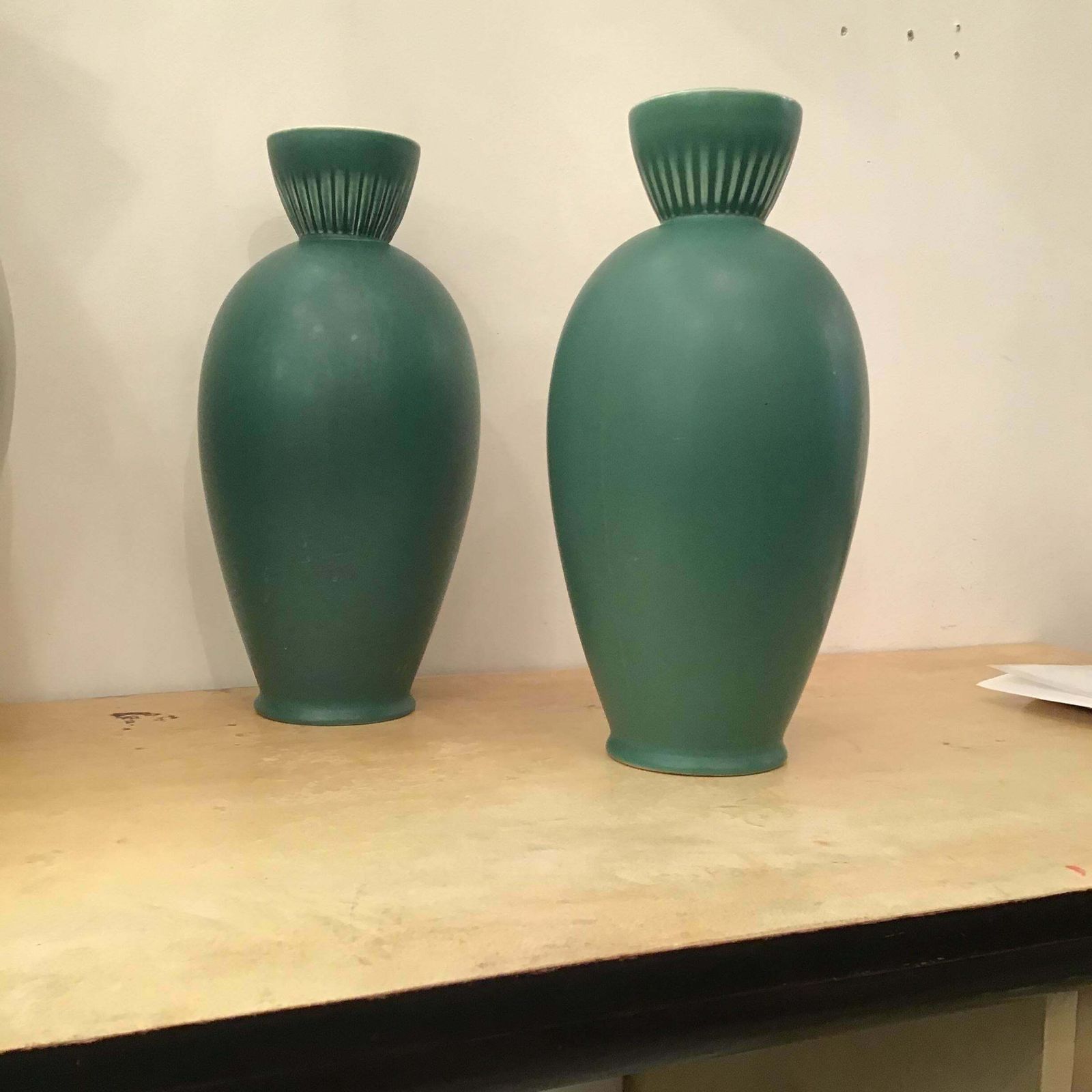 Richard Ginori “”Giovanni Gariboldi “ Vases Ceramic 1950 Italy photo for sale