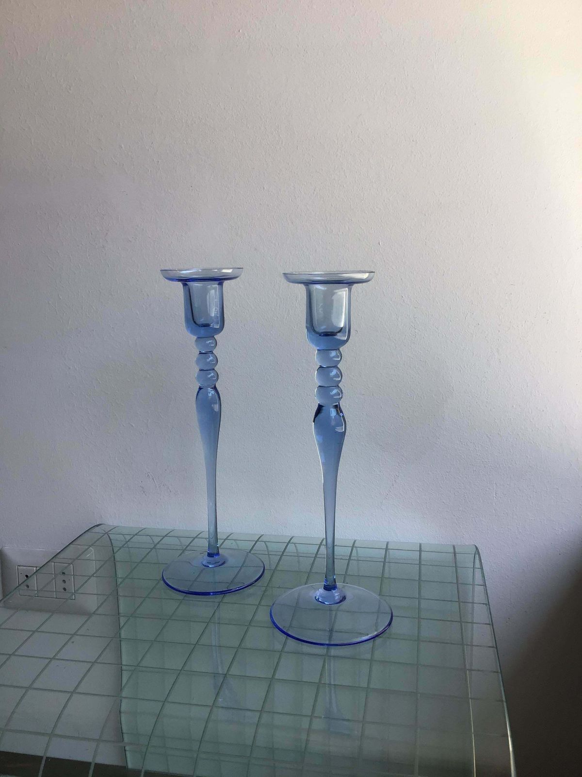 Seguso Candle Holder Blu Murano Glass, 1950, Italy photo buy