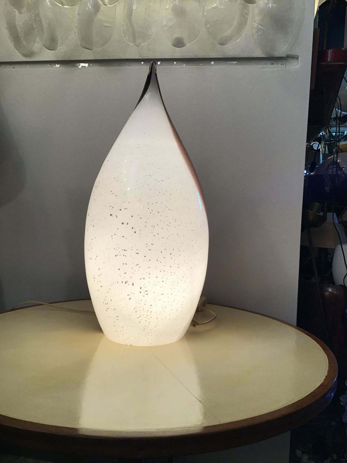 Vistosi Penguin Table Lamp Inlaid Murano Glass, 1965 photo vinterior