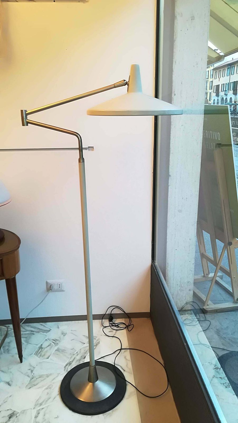 1950 Stilnovo Floor Lamp In Iron, Brass And Glass photo buy