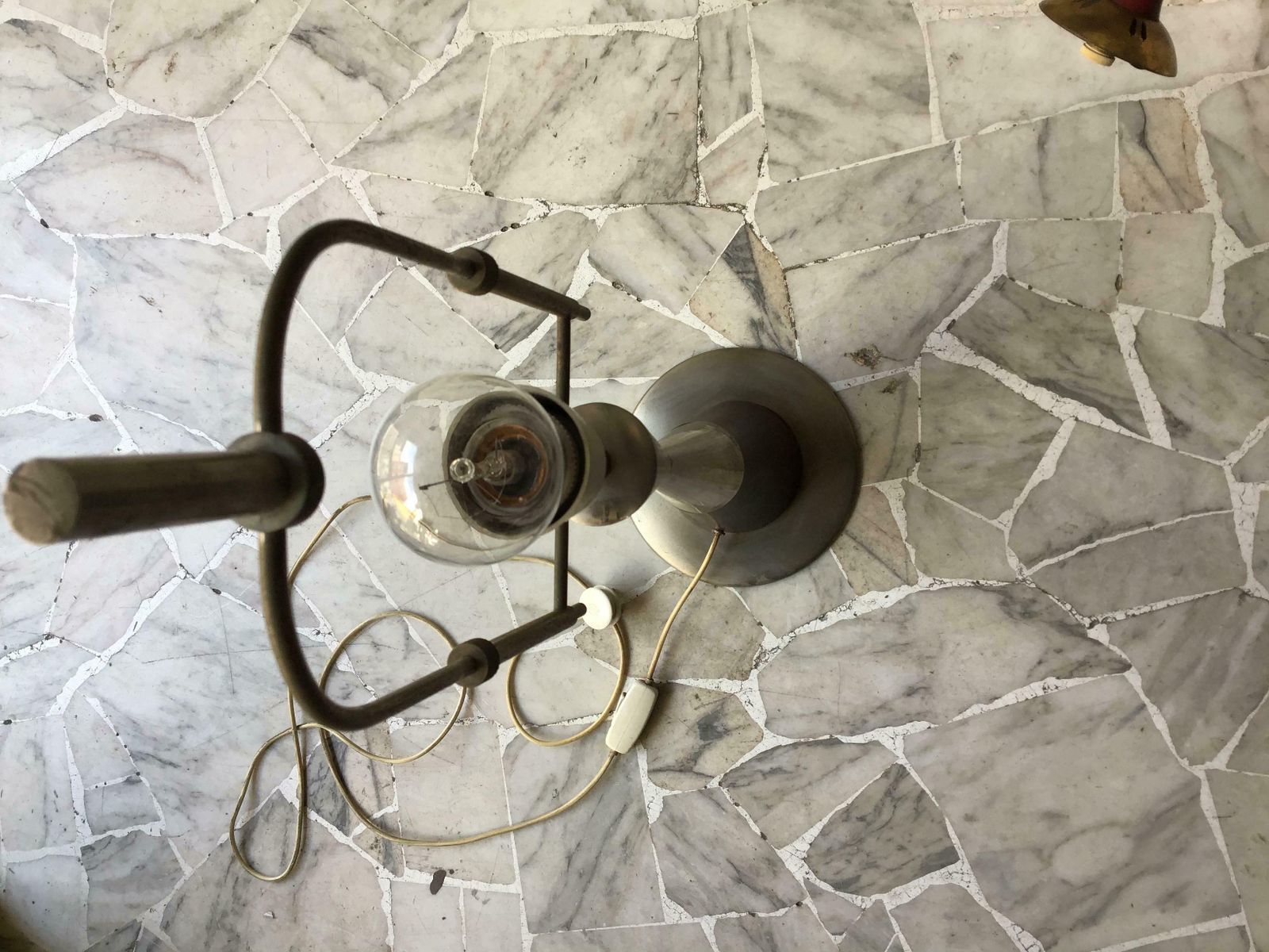 Stilnovo Table Lamp Metal Crome Wood Lampshade 1960 Italy photo Lighting