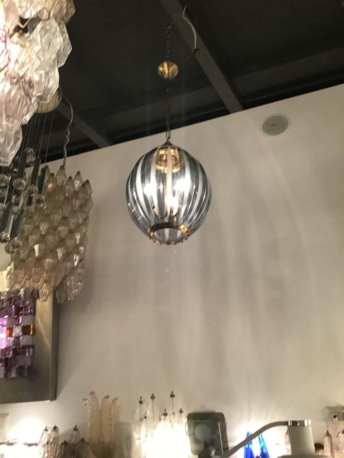 Cristal Arte Chandelier Glass Metal, 1950, Italy photo 2170.0