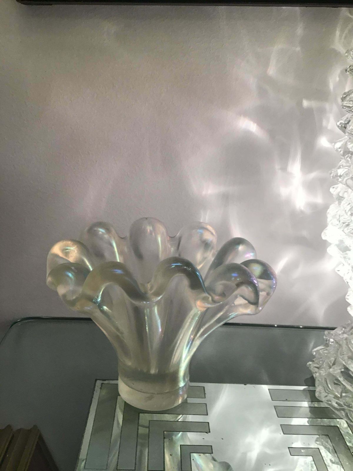 Barovier E Toso Vase /Centrepiece Murano Iridescente Glass, 1940, Italy photo Home Decor