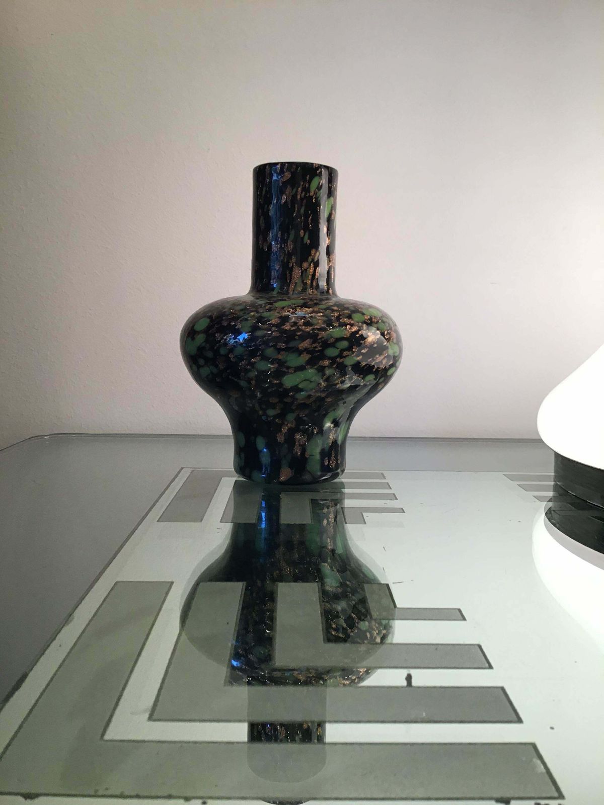 Fratelli Toso Vase Murano Glass Avventurine 1955 Italy photo vintage