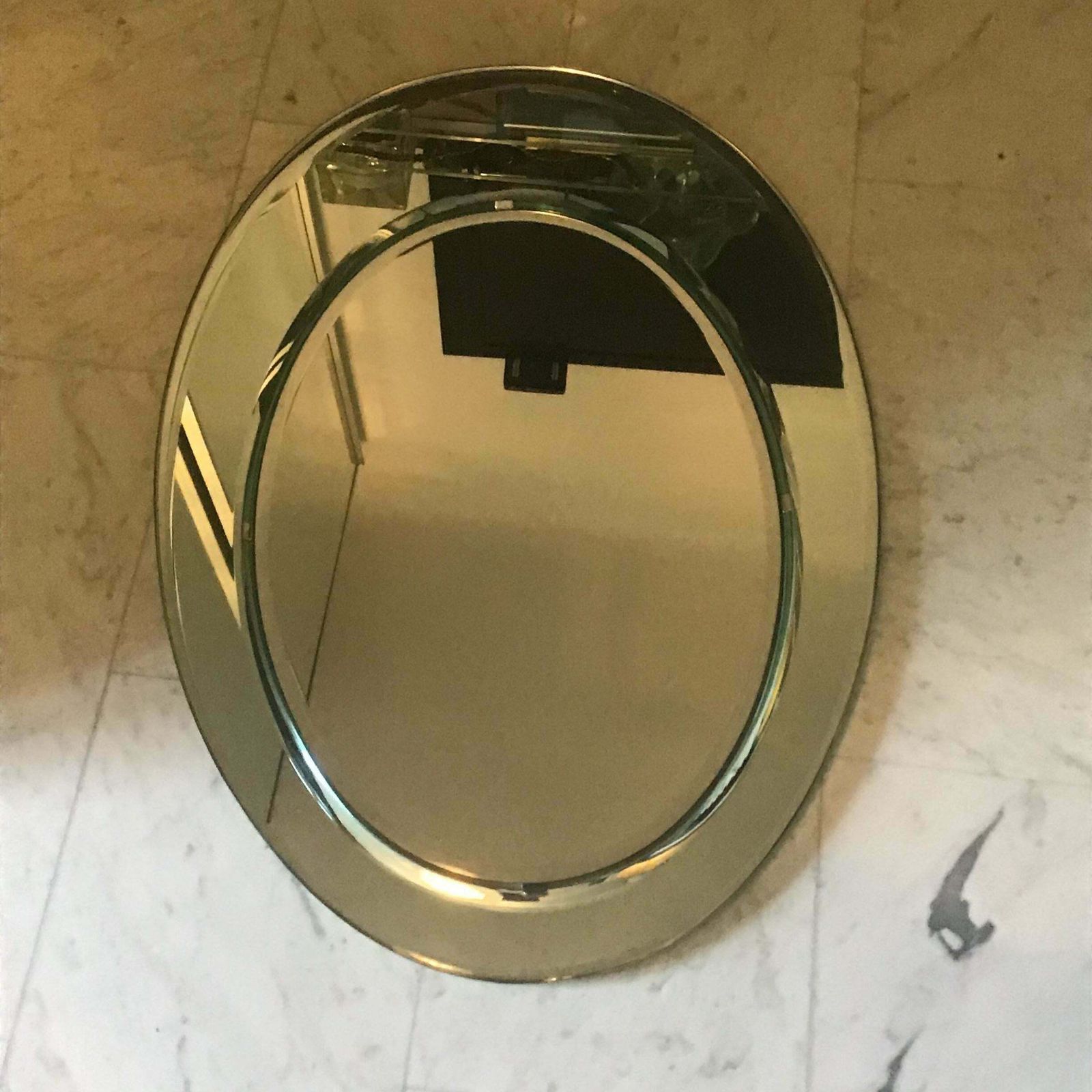 Home Decor Cristal Arte Mirror Metal Crome Wood Mirrored Glass 1970 Italy photo