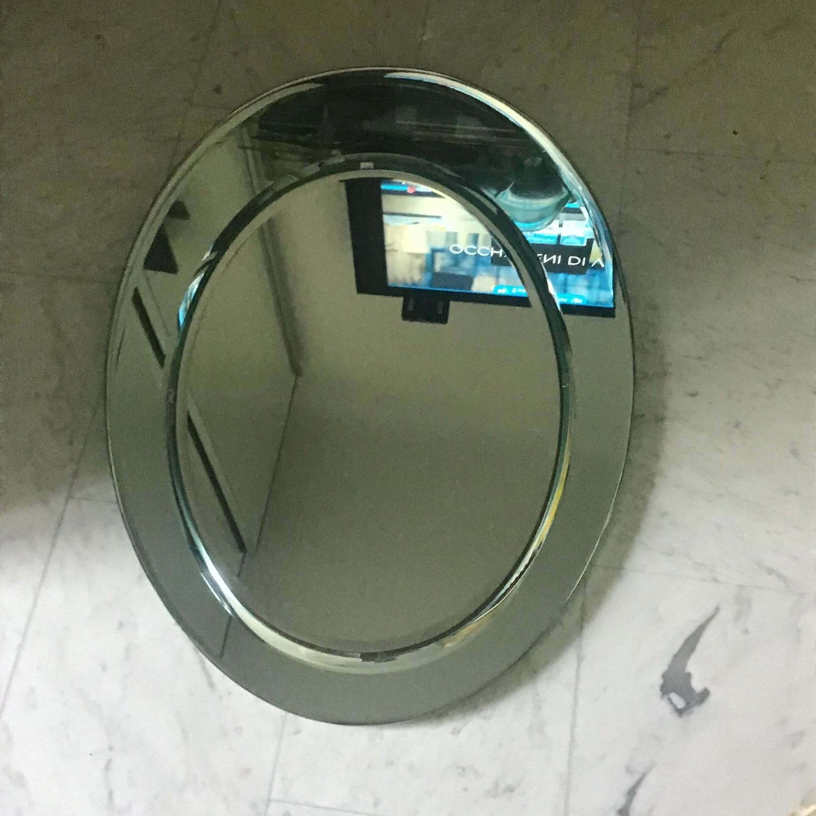 4069.0 Cristal Arte Mirror Metal Crome Wood Mirrored Glass 1970 Italy photo