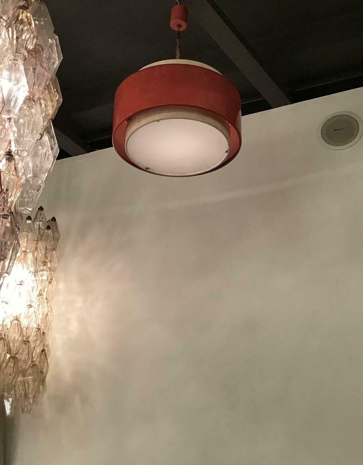photo buy Stilnovo Chandelier Painted Metal Glass, 1955, Italy