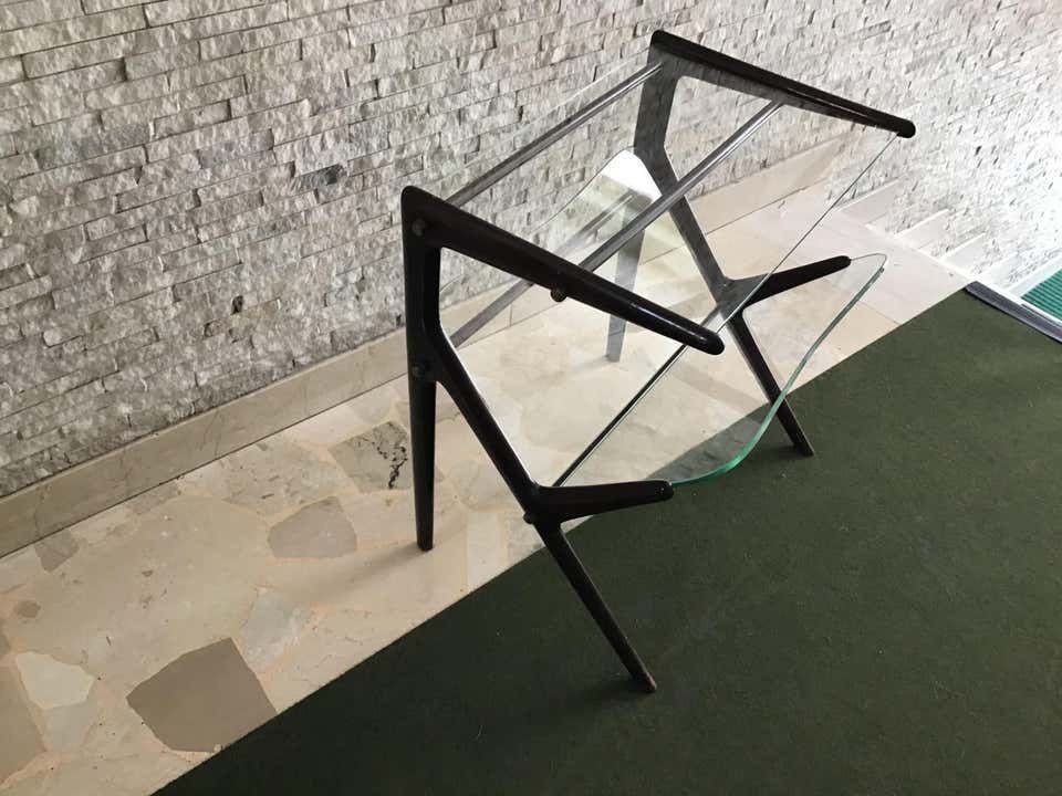 Ico Parisi Magazine Table Wood Brass, 1950, Italy photo buy