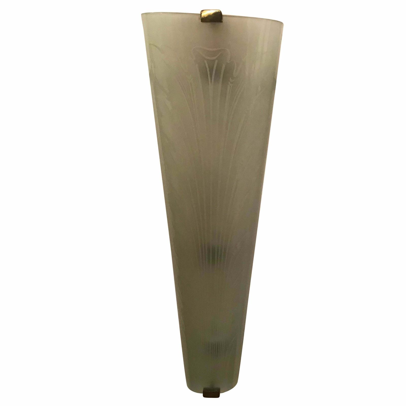 Fontana Arte Sconce Brass Wood Glass, 1930, Italy