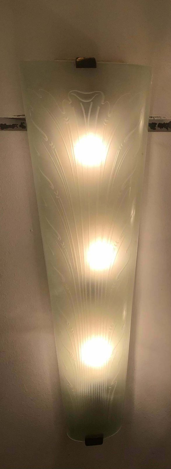 Fontana Arte Sconce Brass Wood Glass, 1930, Italy photo Lighting
