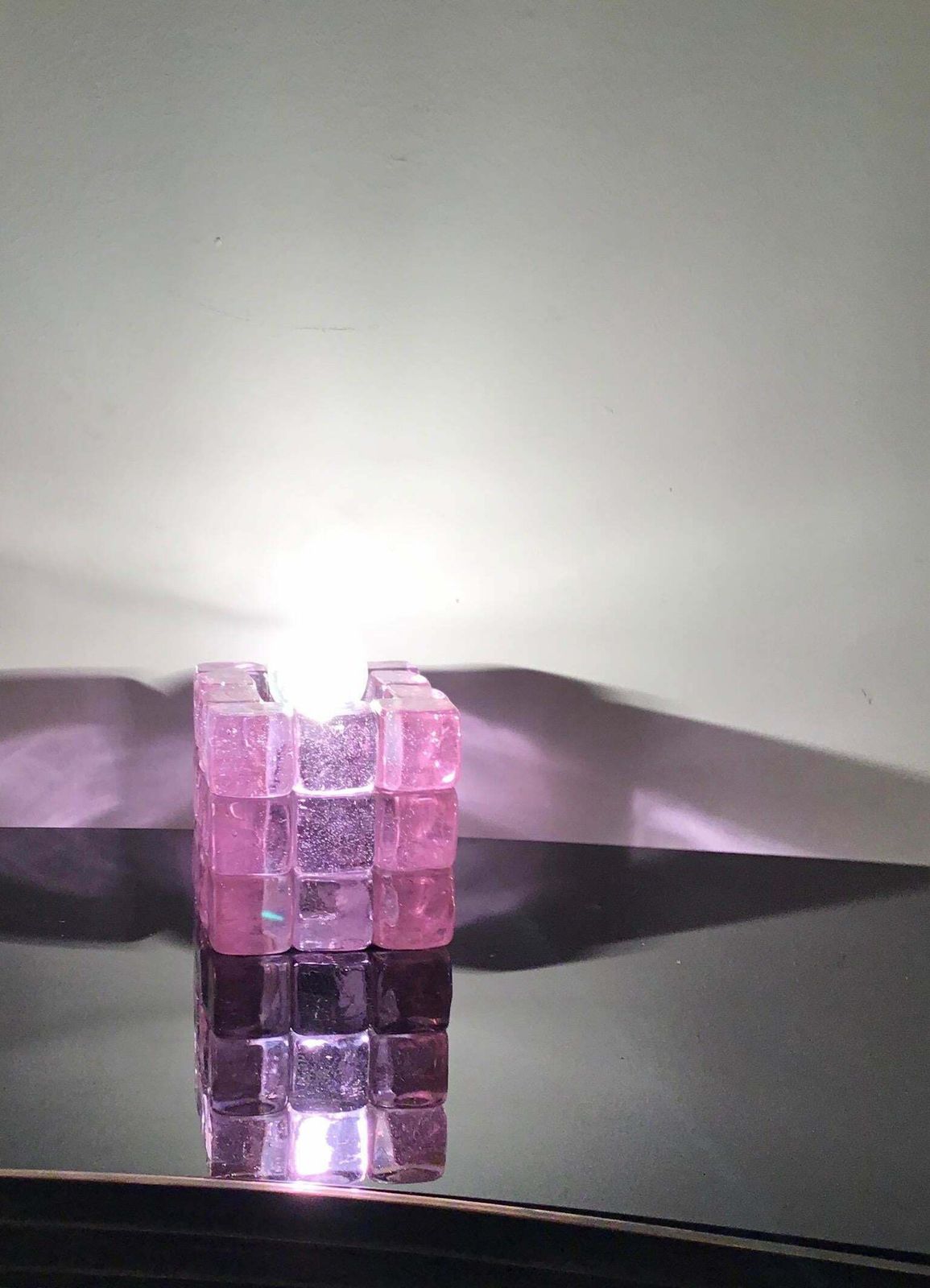 Poliarte Albano Poli Table Lamp Murano Amethyst Murano Glass 1960 Italy photo for sale