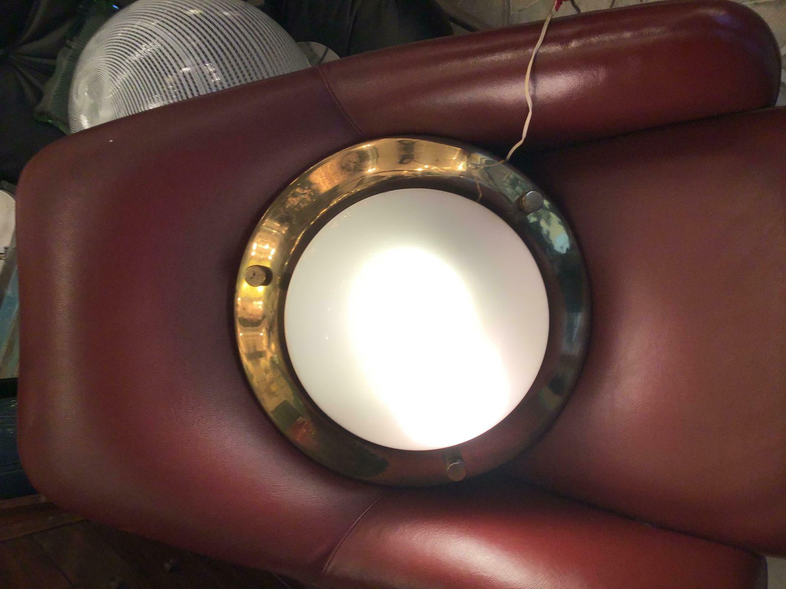 photo vinterior Azucena Luigi Caccia Dominioni Ceilling Light/Sconce Brass Glass 1950 Italy