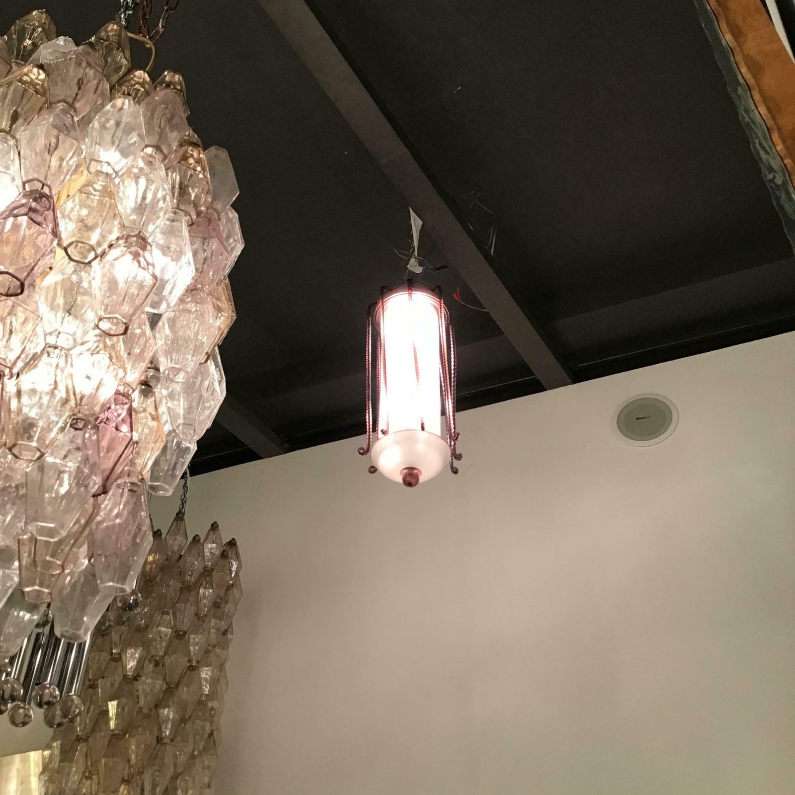 Toso Chandelier Murano Glass Iron, 1930, Italy photo vinterior