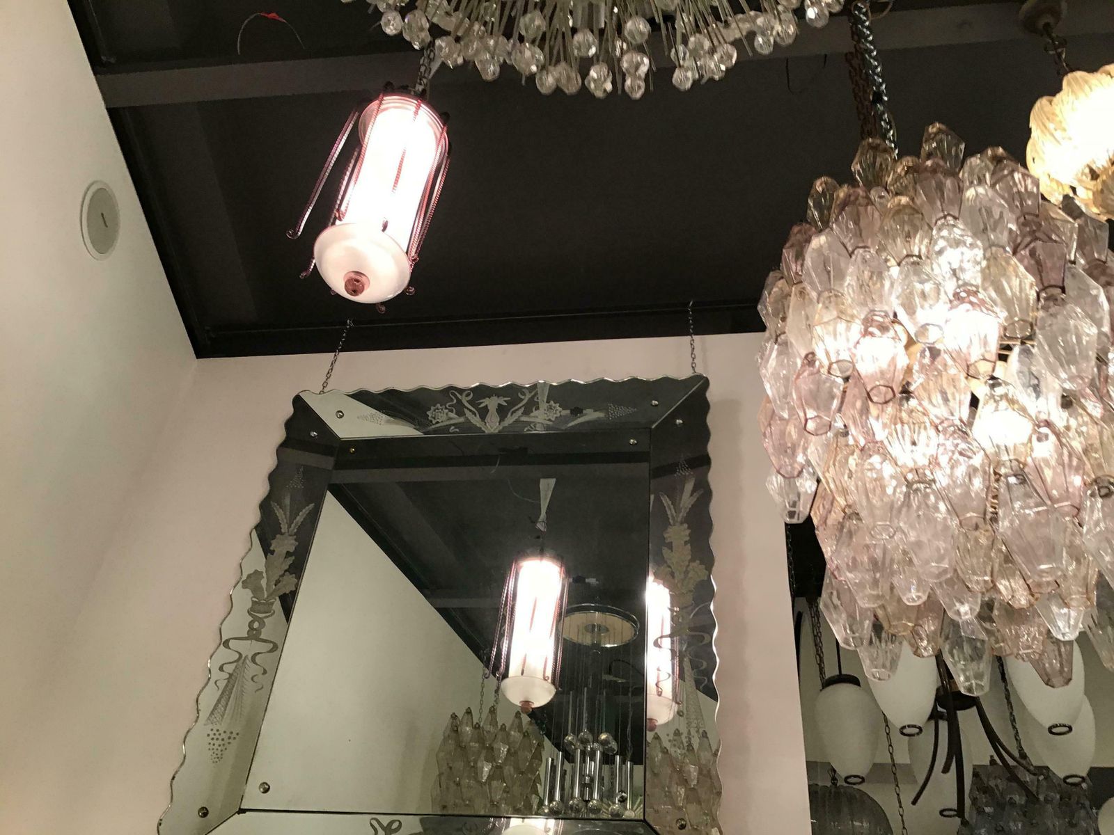 photo for sale Toso Chandelier Murano Glass Iron, 1930, Italy