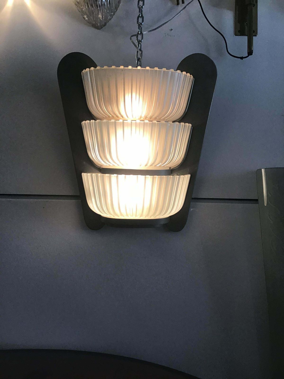 Seguso Applique 1930 Glass Metal Crome, Italy photo vinterior