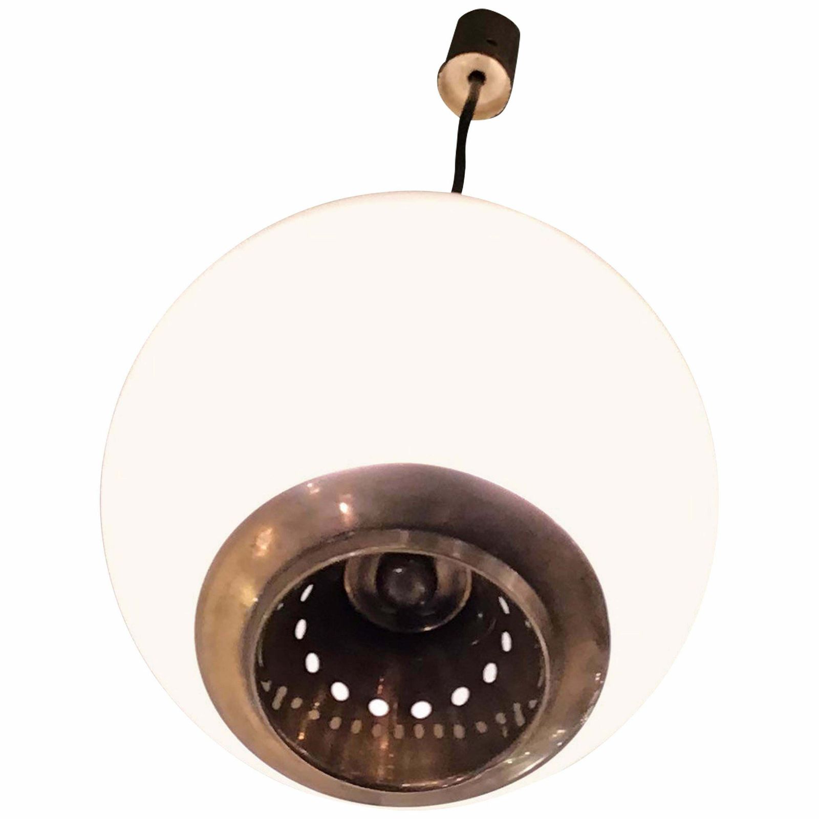 Azucena Luigi Caccia Dominioni Chandelier Brass Glass, 1950, Italy