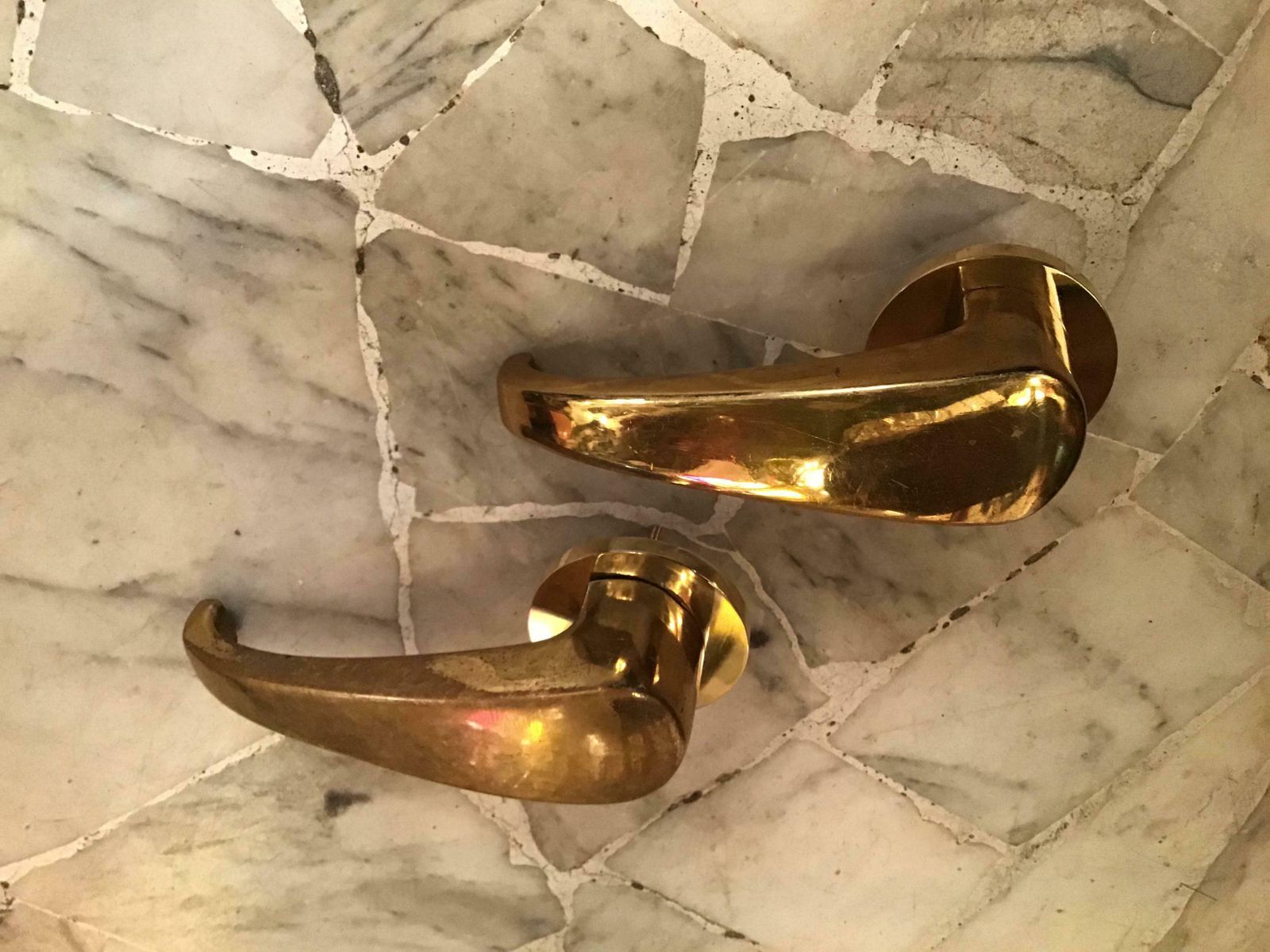 Gio’ Ponti Handles Brass, 1950, Italy photo vintage