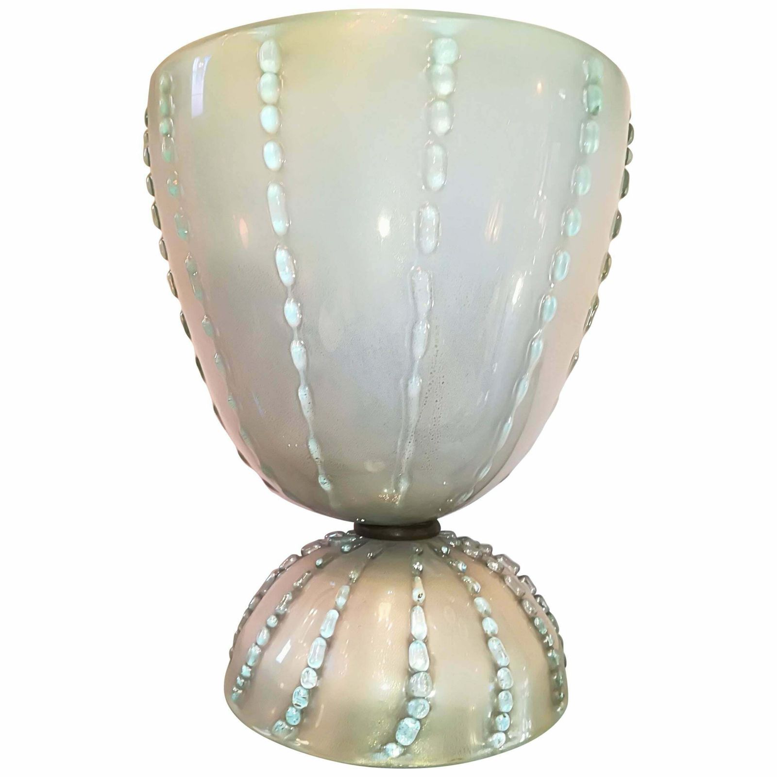 Table Lamp 1950 Colour Green, Gold, Colour Green Iridescent, Glass