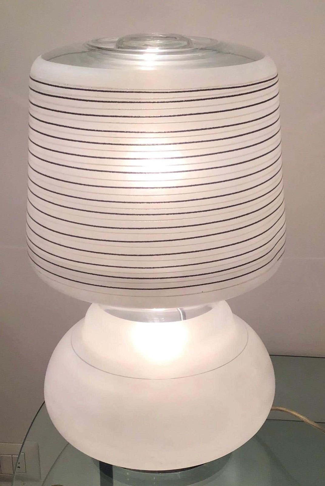 Cristal Arte Table Lamp Glass Metal, 1970, Italy photo 2531.0