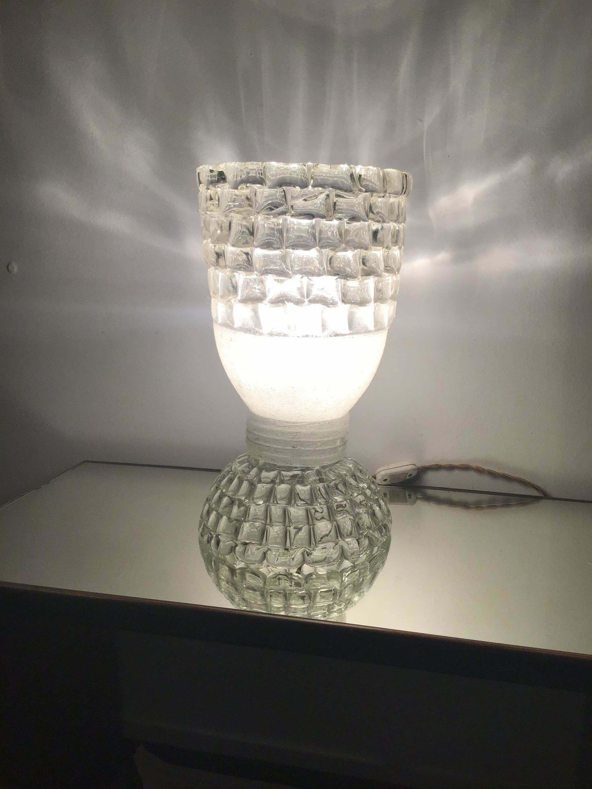 Barovier E Toso Table Lamp Murano Glass 1940 Italy photo furniture