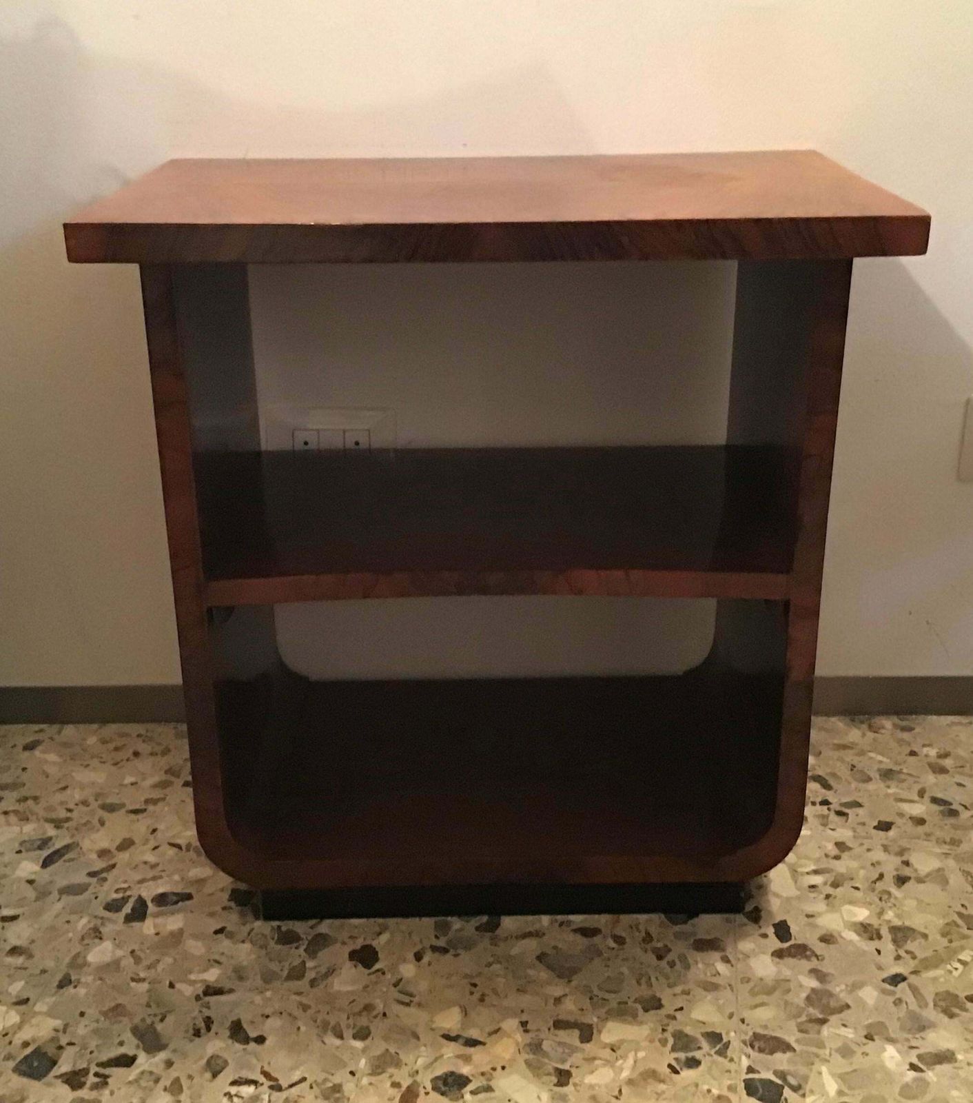 Osvaldo Borsani Coffee Table étagère Wood Covered In Walnut Burl 1940 Italy photo Furniture