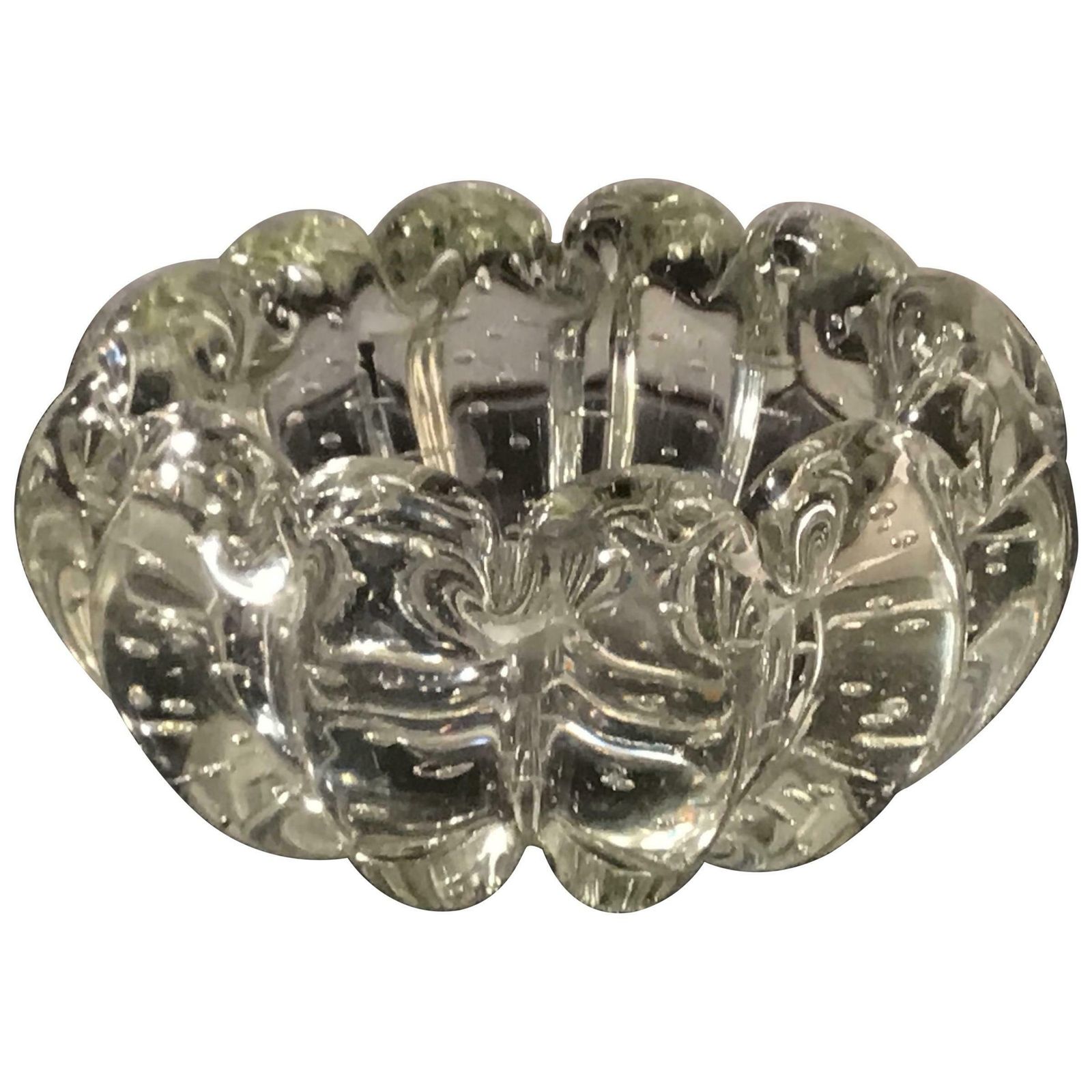 Barovier Et Toso Ashtray/Centerpiece/Pocket Emptier Murano Glass, 1940, Italy