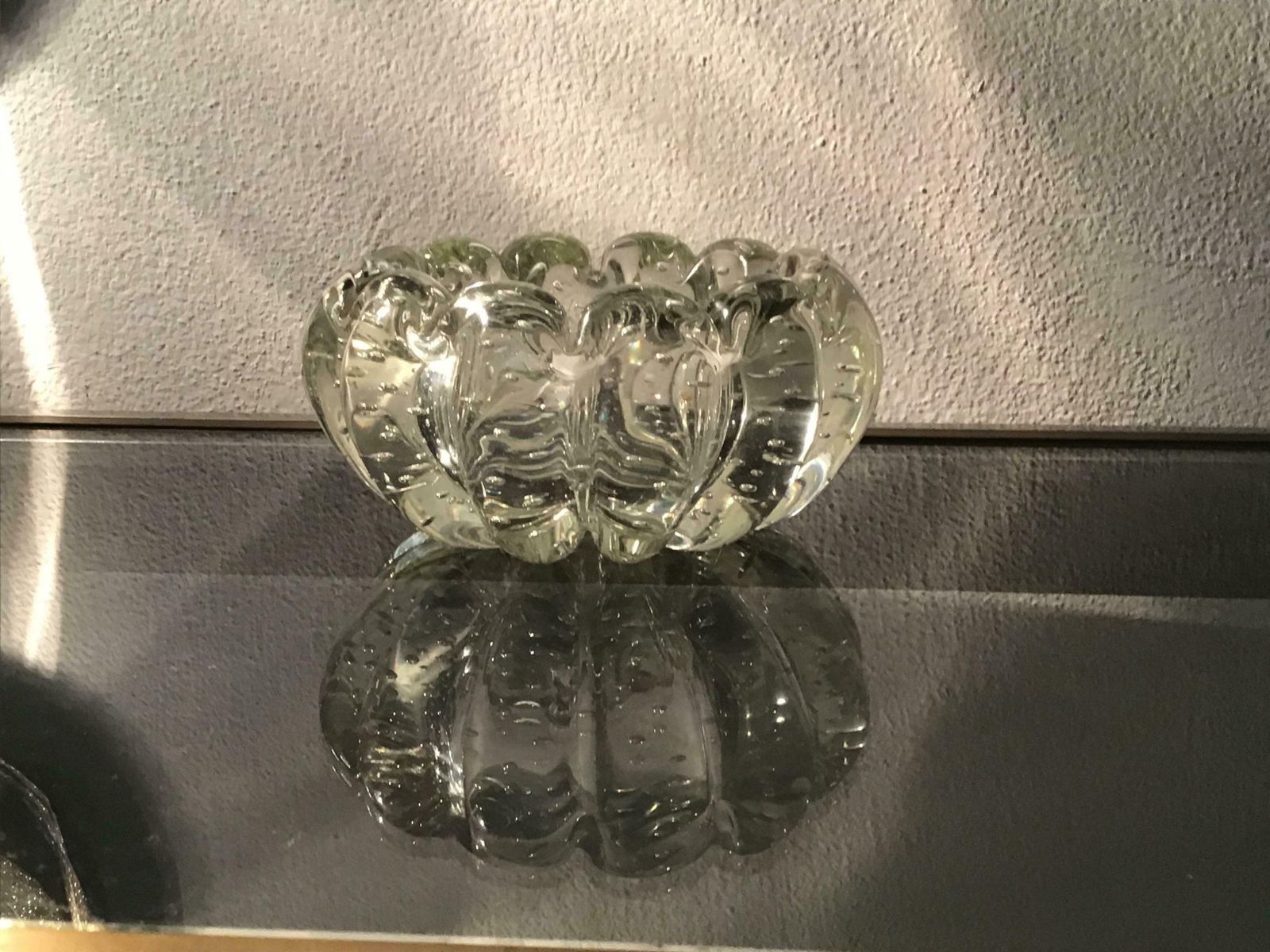 Barovier Et Toso Ashtray/Centerpiece/Pocket Emptier Murano Glass, 1940, Italy photo vintage