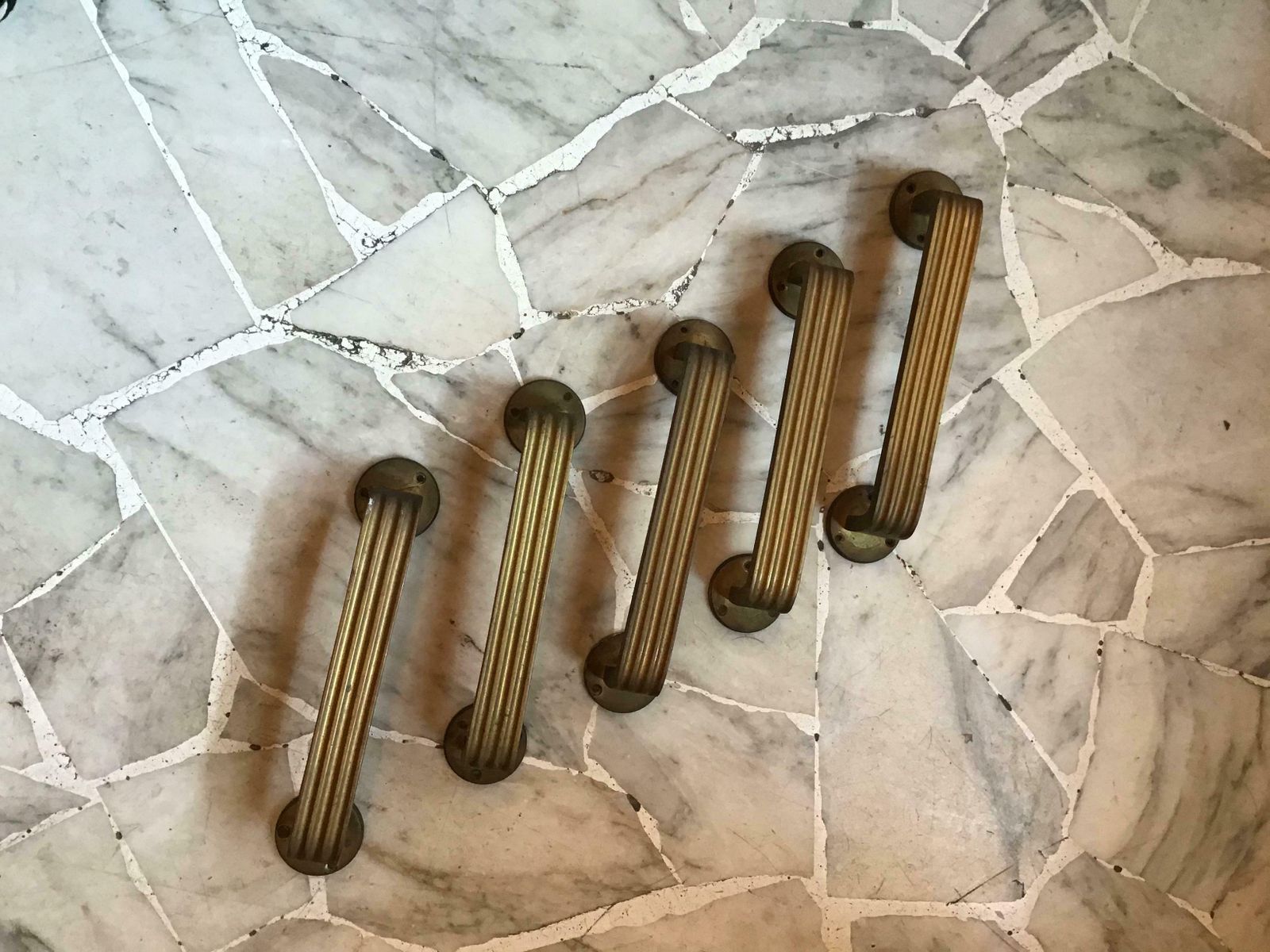 Handles N.5 Brass Italy 1950, 1950s photo 227.0