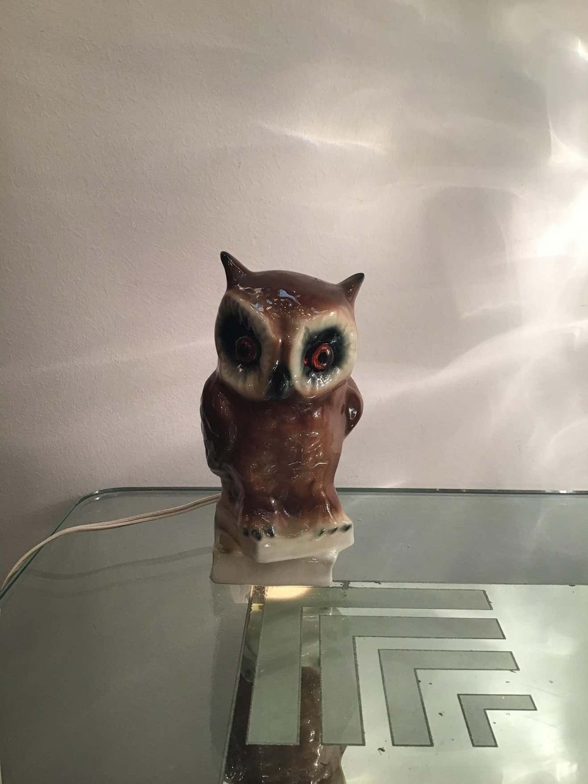 Veilleuse “Capodimonte “ Owl 1950 Italy photo 1085.0