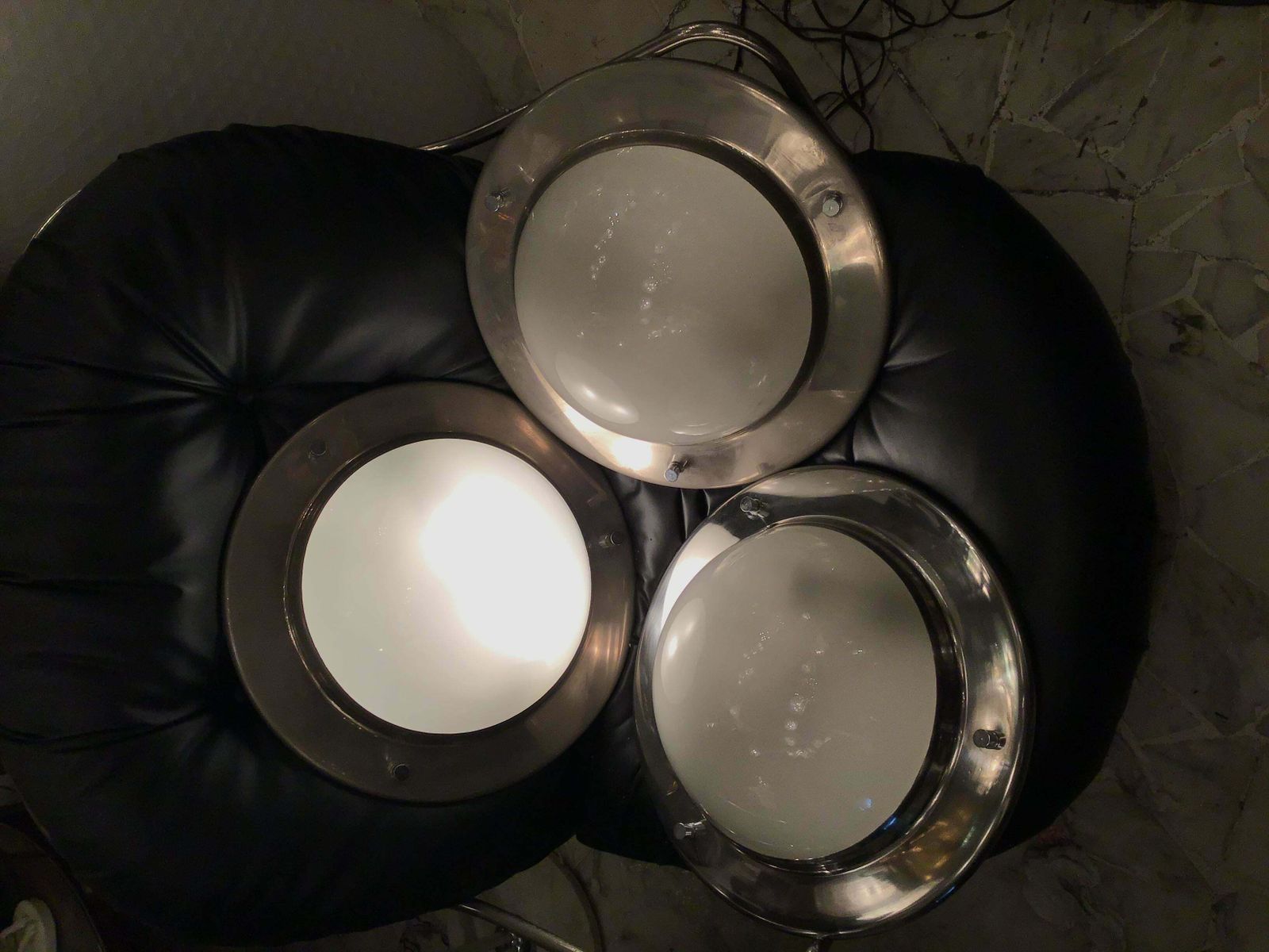 photo for sale Azucena Sconces/Ceilling Light Metal Crome Glass 1950 Italy