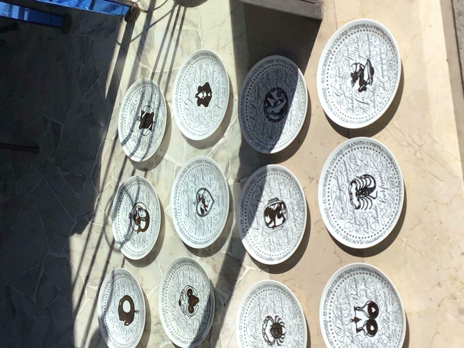 Piero Fornasetti Complete Zodiac Signs From 1963 1974 Porcelain Italy photo vinterior