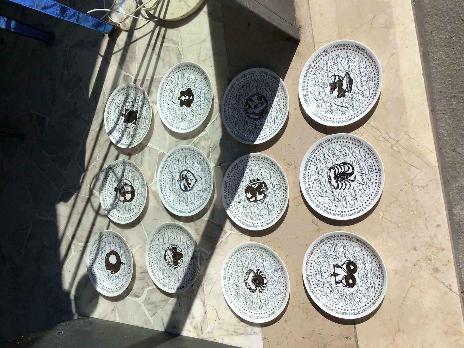photo furniture Piero Fornasetti Complete Zodiac Signs From 1963 1974 Porcelain Italy