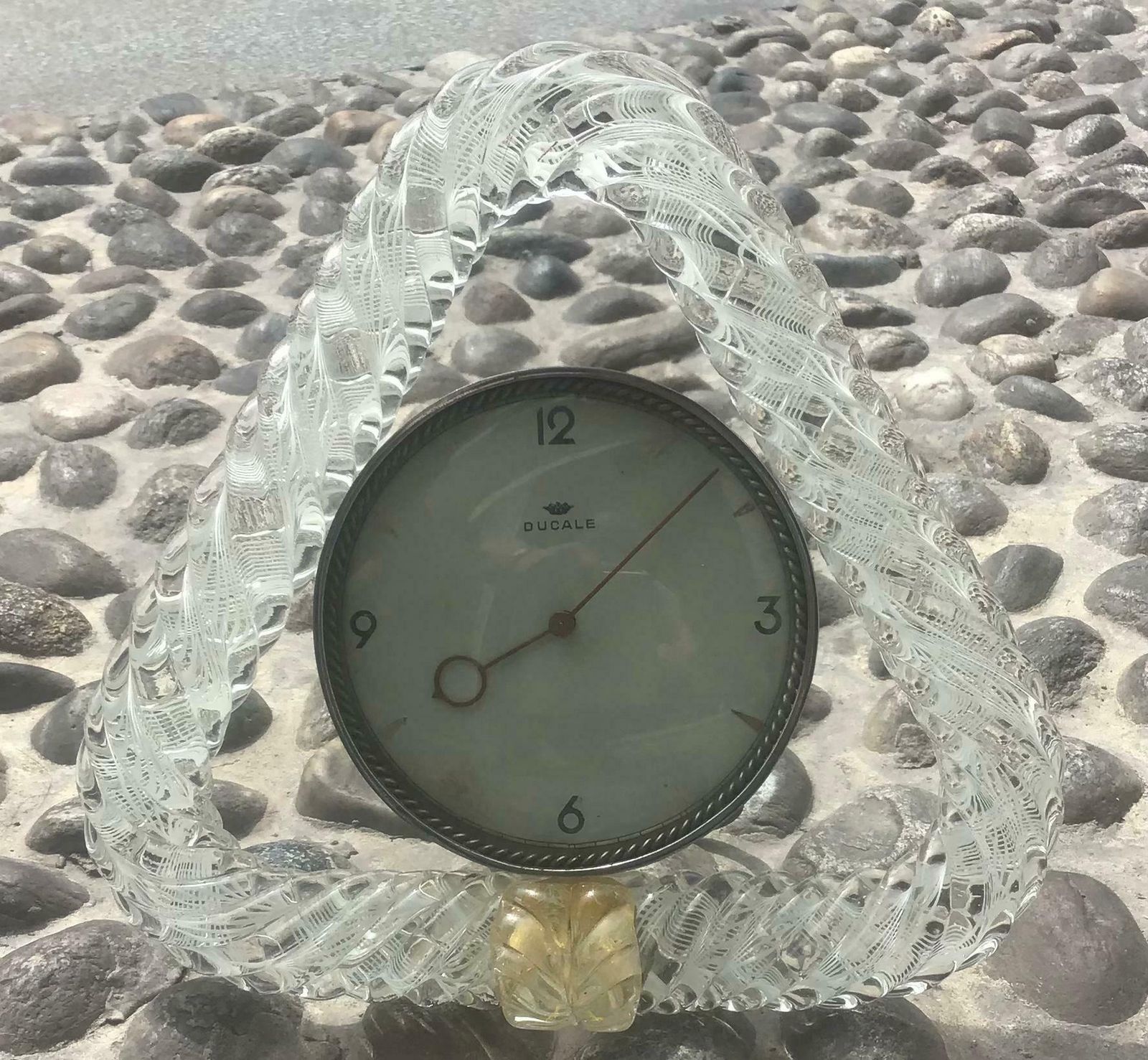 Seguso “ Zanfirico “ Wake Up” Murano Glass Metal Crome, 1950, Italy photo furniture