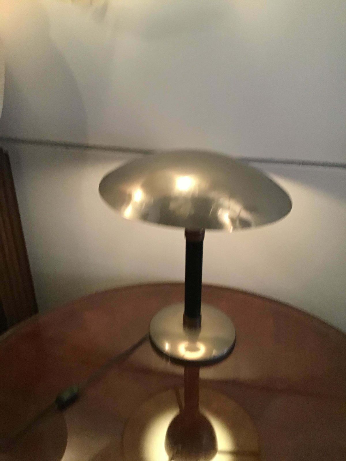 Stilnovo Style Table Lamp Chromed Metal And Copper 1960 Italy photo furniture