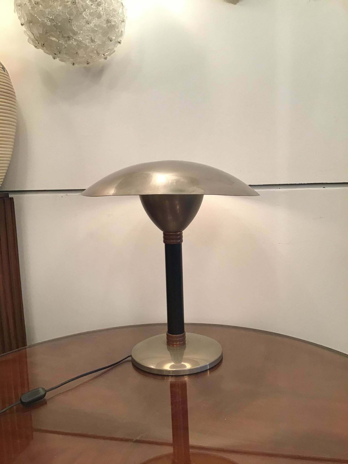Stilnovo Style Table Lamp Chromed Metal And Copper 1960 Italy photo 2170.0