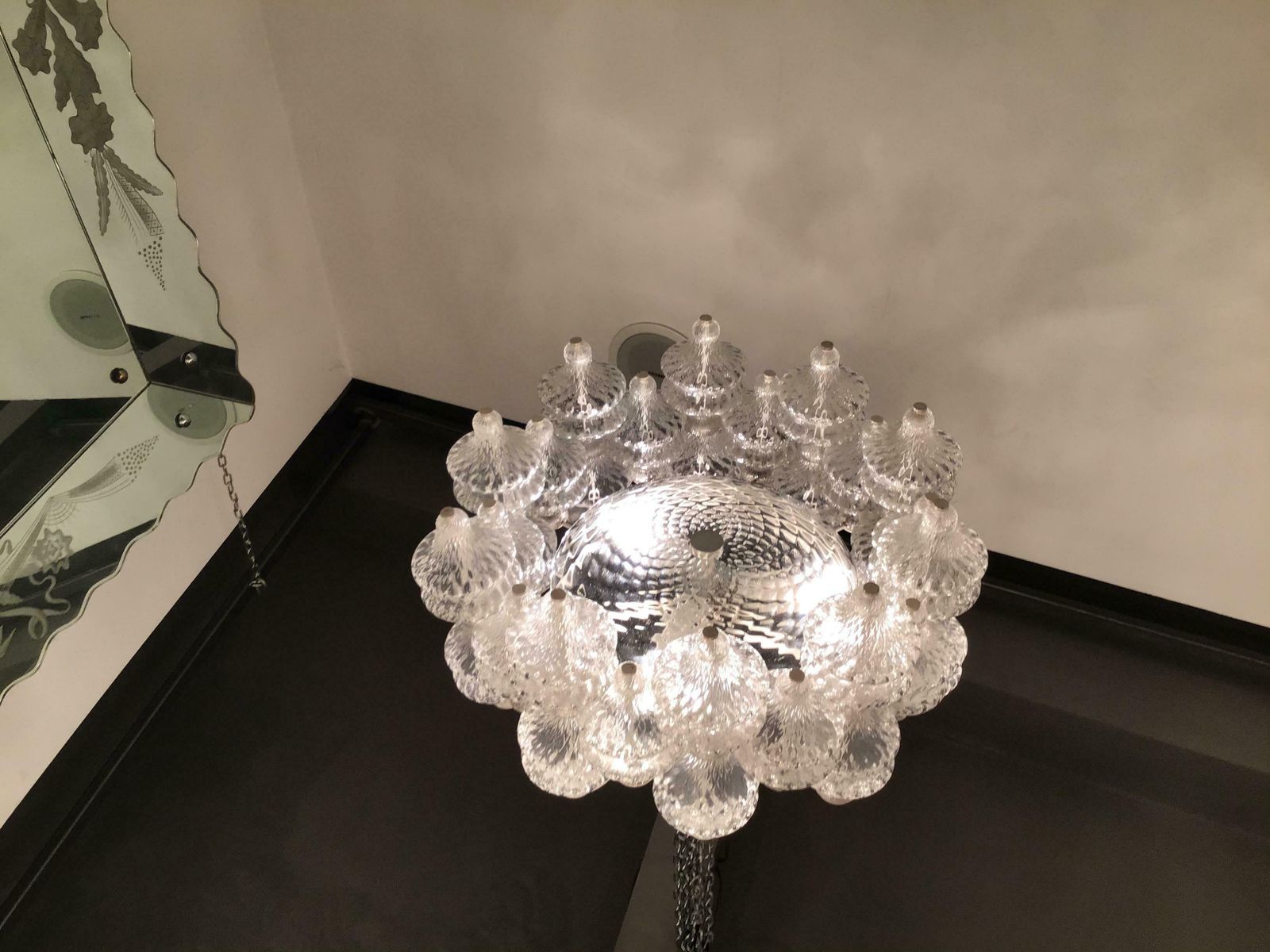 photo vinterior Arredoluce Chandelier Murano Glass Iron 1961 Italy